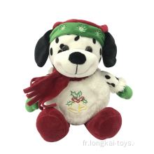 Joyeux Noël en peluche chien en peluche